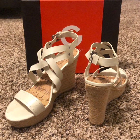 White G by Guess Wedges - Picture 1 of 6